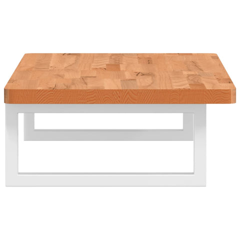 vidaXL Basin Shelf Wall Mounted Steel and Solid Wood Beech
