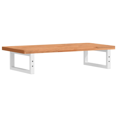 vidaXL Basin Shelf Wall Mounted Steel and Solid Wood Beech