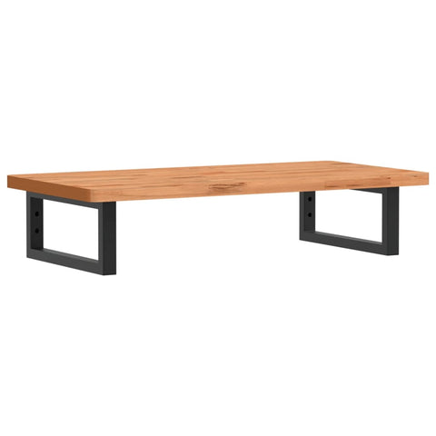 vidaXL Basin Shelf Wall Mounted Steel and Solid Wood Beech