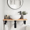 vidaXL Basin Shelf Wall Mounted Steel and Solid Wood Beech