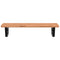vidaXL Basin Shelf Wall Mounted Steel and Solid Wood Beech