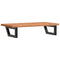 vidaXL Basin Shelf Wall Mounted Steel and Solid Wood Beech
