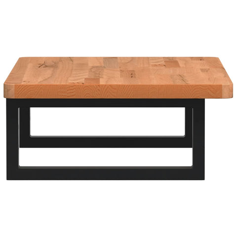 vidaXL Basin Shelf Wall Mounted Steel and Solid Wood Beech