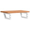 vidaXL Basin Shelf Wall Mounted Steel and Solid Wood Beech