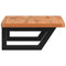 vidaXL Basin Shelf Wall Mounted Steel and Solid Wood Beech