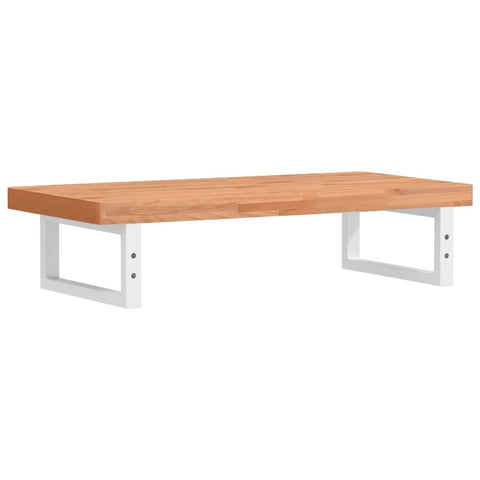 vidaXL Basin Shelf Wall Mounted Steel and Solid Wood Beech