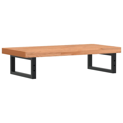 vidaXL Basin Shelf Wall Mounted Steel and Solid Wood Beech