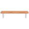 vidaXL Basin Shelf Wall Mounted Steel and Solid Wood Beech