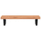 vidaXL Basin Shelf Wall Mounted Steel and Solid Wood Beech