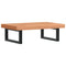 vidaXL Basin Shelf Wall Mounted Steel and Solid Wood Beech