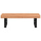 vidaXL Basin Shelf Wall Mounted Steel and Solid Wood Beech