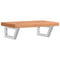 vidaXL Basin Shelf Wall Mounted Steel and Solid Wood Beech