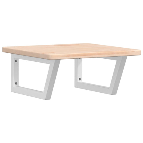 vidaXL Basin Shelf Wall Mounted Steel and Solid Wood Oak