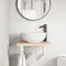 vidaXL Basin Shelf Wall Mounted Steel and Solid Wood Oak