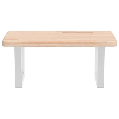 vidaXL Basin Shelf Wall Mounted Steel and Solid Wood Oak