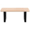 vidaXL Basin Shelf Wall Mounted Steel and Solid Wood Oak