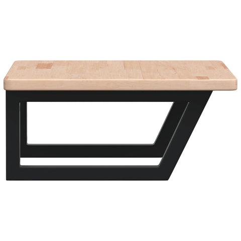 vidaXL Basin Shelf Wall Mounted Steel and Solid Wood Oak