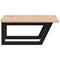 vidaXL Basin Shelf Wall Mounted Steel and Solid Wood Oak