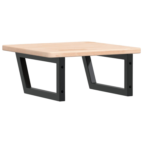 vidaXL Basin Shelf Wall Mounted Steel and Solid Wood Oak