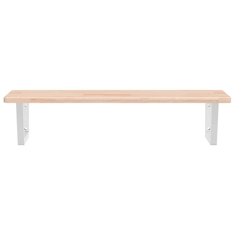 vidaXL Basin Shelf Wall Mounted Steel and Solid Wood Oak