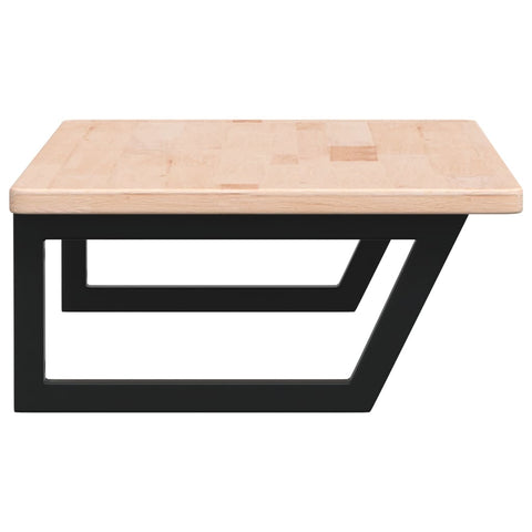 vidaXL Basin Shelf Wall Mounted Steel and Solid Wood Oak