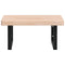 vidaXL Basin Shelf Wall Mounted Steel and Solid Wood Oak