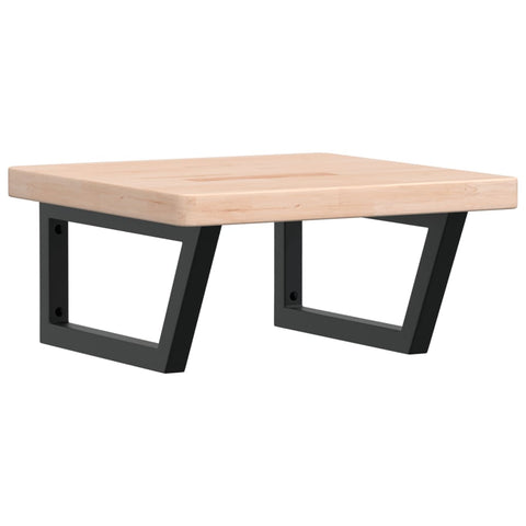vidaXL Basin Shelf Wall Mounted Steel and Solid Wood Oak
