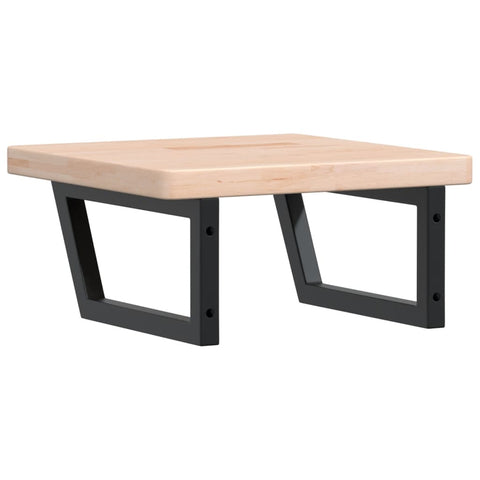vidaXL Basin Shelf Wall Mounted Steel and Solid Wood Oak