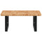 vidaXL Basin Shelf Wall Mounted Steel and Solid Wood Oak
