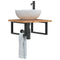 vidaXL Basin Shelf Wall Mounted Steel and Solid Wood Oak