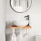 vidaXL Basin Shelf Wall Mounted Steel and Solid Wood Oak