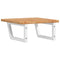 vidaXL Basin Shelf Wall Mounted Steel and Solid Wood Oak