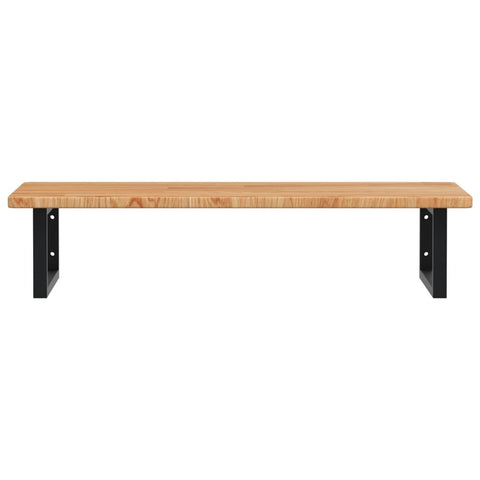 vidaXL Basin Shelf Wall Mounted Steel and Solid Wood Oak