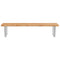 vidaXL Basin Shelf Wall Mounted Steel and Solid Wood Oak