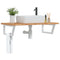 vidaXL Basin Shelf Wall Mounted Steel and Solid Wood Oak