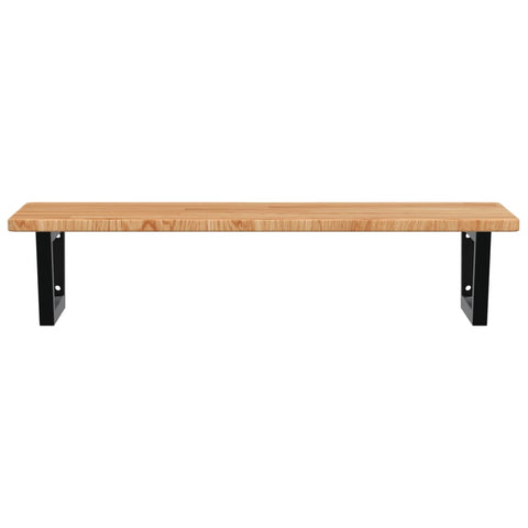 vidaXL Basin Shelf Wall Mounted Steel and Solid Wood Oak