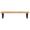 vidaXL Basin Shelf Wall Mounted Steel and Solid Wood Oak