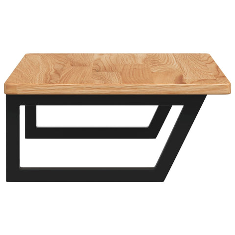 vidaXL Basin Shelf Wall Mounted Steel and Solid Wood Oak