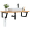 vidaXL Basin Shelf Wall Mounted Steel and Solid Wood Oak