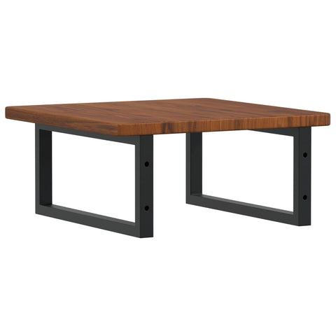 vidaXL Basin Shelf Wall Mounted Steel and Solid Wood Oak