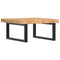 vidaXL Basin Shelf Wall Mounted Steel and Solid Wood Oak