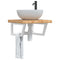vidaXL Basin Shelf Wall Mounted Steel and Solid Wood Oak