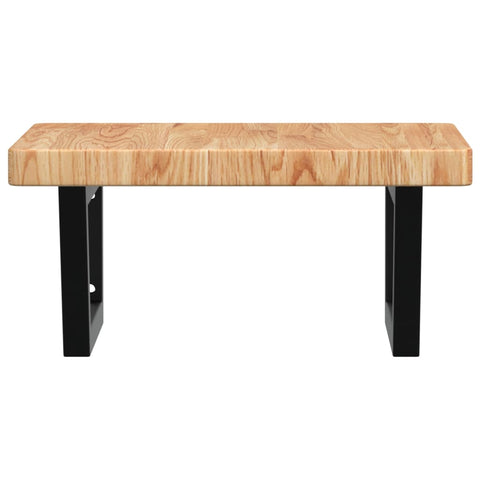 vidaXL Basin Shelf Wall Mounted Steel and Solid Wood Oak