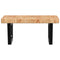 vidaXL Basin Shelf Wall Mounted Steel and Solid Wood Oak