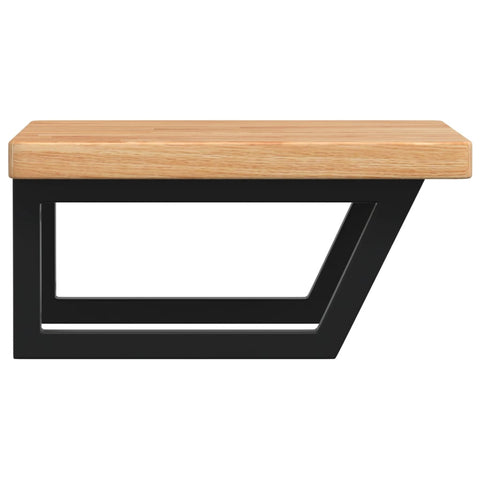 vidaXL Basin Shelf Wall Mounted Steel and Solid Wood Oak