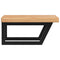 vidaXL Basin Shelf Wall Mounted Steel and Solid Wood Oak