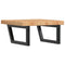 vidaXL Basin Shelf Wall Mounted Steel and Solid Wood Oak