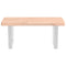 vidaXL Basin Shelf Wall Mounted Steel and Solid Wood Beech