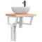 vidaXL Basin Shelf Wall Mounted Steel and Solid Wood Beech