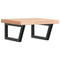vidaXL Basin Shelf Wall Mounted Steel and Solid Wood Beech